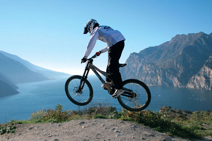 Mountain bike on Lake Garda